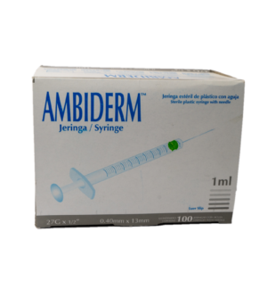 Jeringa Ambiderm ( Caja 1cc ) 27 x 13 mm x 1/2