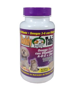 Buddy Tabs (Morado) Omega 3 y 6, ADE + Zinc