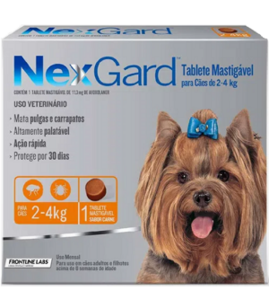 Nexgard  .S precio de caja (2-4 kg) Naranja